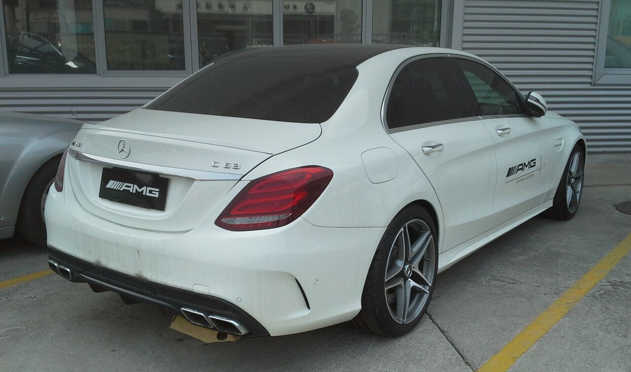 2021 Mercedes-Benz C200 AMG Line — rear three-quarter view