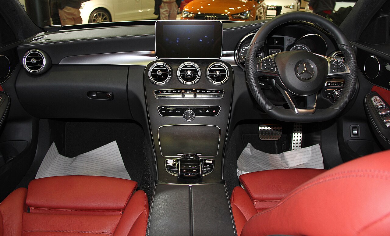 2021 Mercedes-Benz C200 AMG Line — interior, dashboard and cabin